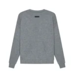 Essentials Overlapped Gray Sweater - Image 2