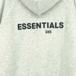 Essentials Fleeces Thick Light Gray Hoodie - Image 2