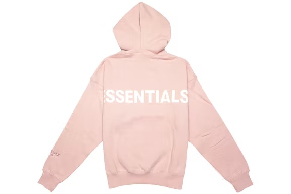 FEAR-OF-GOD-ESSENTIALS-Pink-3M-L.jpg Fear of God Essentials Pink 3M Logo Pullover Hoodie – Blush - Image 1