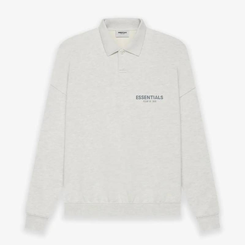 Fear-of-God-ESSENTIALS-Long-Sleeve-Polo-Sweatshirt-Gray.jpg Fear of God ESSENTIALS Long Sleeve Polo Sweatshirt white