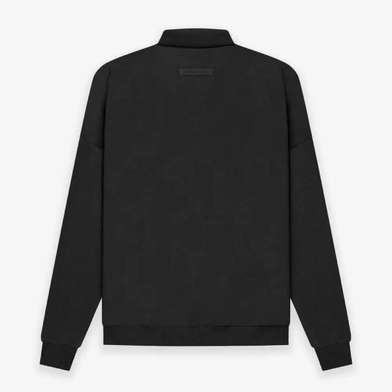 Fear-of-God-ESSENTIALS-Polo-Sweatshirt-2.jpg Fear of God ESSENTIALS Long Sleeve Polo Sweatshirt black