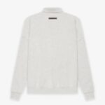 Fear of God ESSENTIALS Long Sleeve Polo Sweatshirt white - Image 2