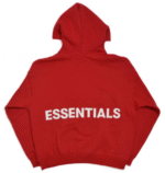 Fear of God Essentials Graphic Pullover Hoodie Red - Image 2