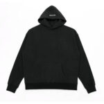 Essentials Oversized Pullover Hoodie Black - Image 2